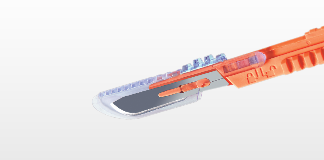 Scalpel Safety Personna Plus® No. 15 Polymer Coated Stainless Steel / Plastic Classic Grip Handle Sterile Disposable (10/BX 12BX/CS) by SouthMedic Inc.  ID 73-0615